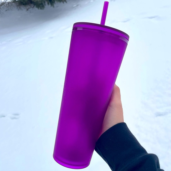 NWT *RARE* Starbucks Matte Purple Venti Cold Cup Tumbler